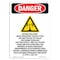 Signmission Safety Sign, OSHA Danger, 10" Height, Rigid Plastic, Beyond This Point, Portrait, P-V-1640 OS-DS-P-710-V-1640 - alternate 1